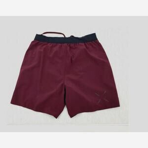 Ten Thousand The Interval Shorts‎ Mens Small Burgundy Performance Athleisure